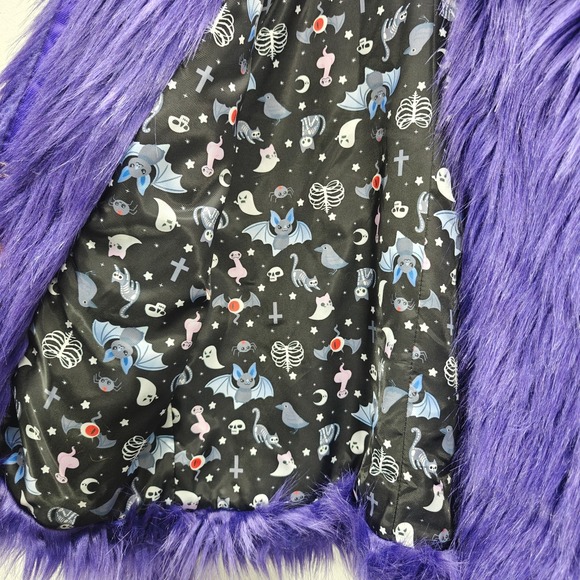 Blackmilk Womens Size 8 Purple FURBULOUS Jacket Festival Rave Halloween Lining - Picture 5 of 9
